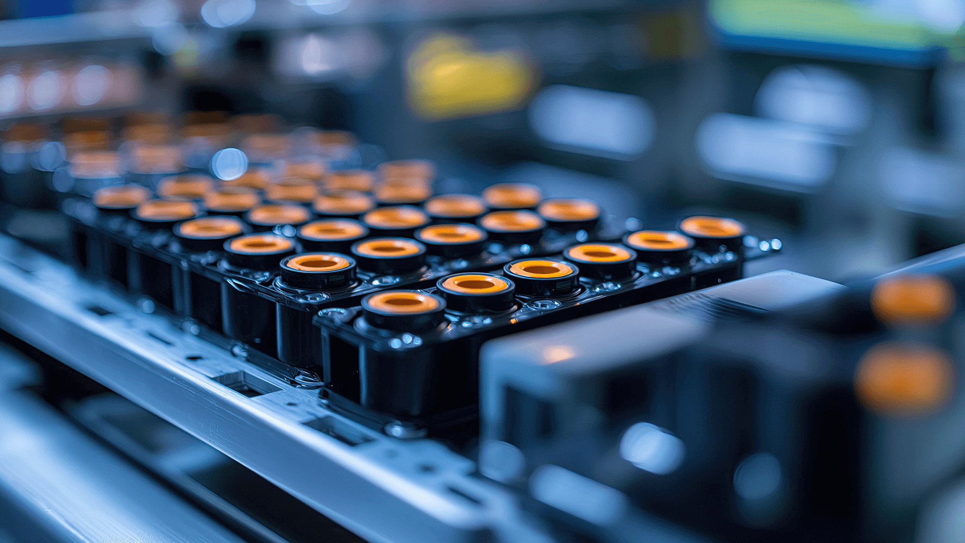 lithium-ion batteries being made in a factory